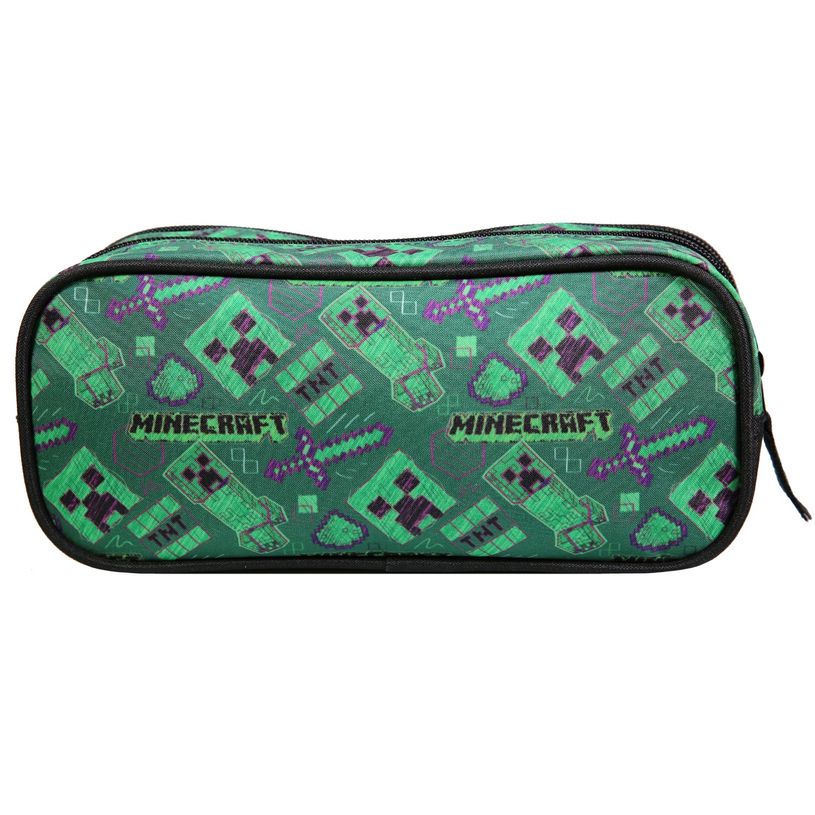 3666311016962-Trousse Minecraft - 2 compartiments - vert - Bagtrotter-P_405164083_3-2