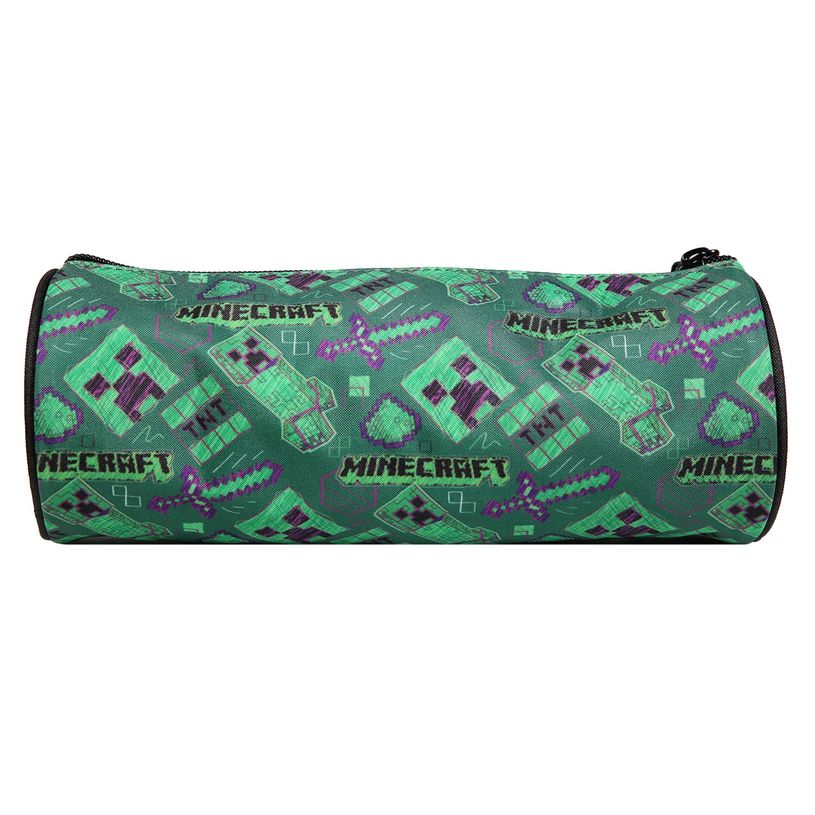 3666311017006-Trousse ronde Minecraft - 1 compartiment - vert - Bagtrotter-P_405164139_3-2