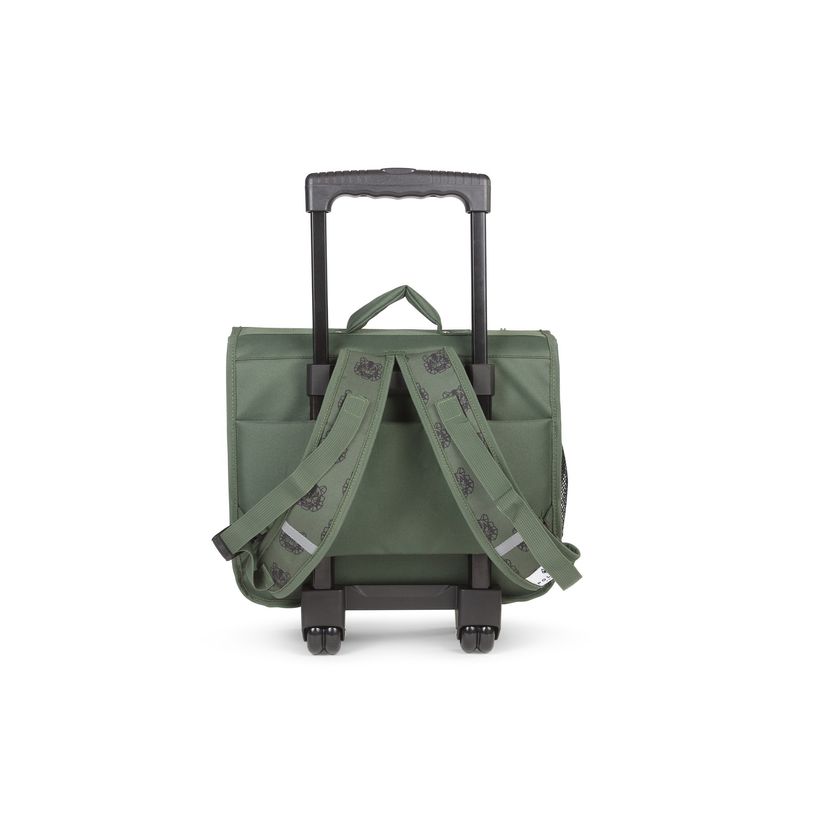 3663842008565-Cartable réversible à roulettes Tiger - 38 cm - 2 compartiments - vert - Pol Fox-P_405164585_6-5