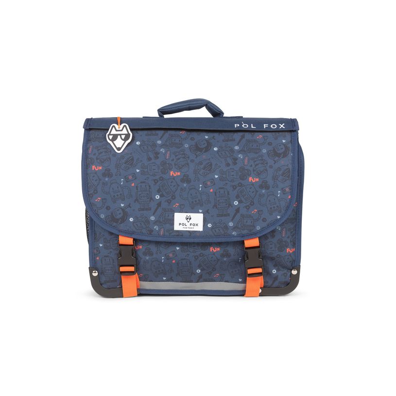 3663842008442-Cartable réversible Robot - 38 cm - 2 compartiments - bleu - Pol Fox-P_405164600_3-2