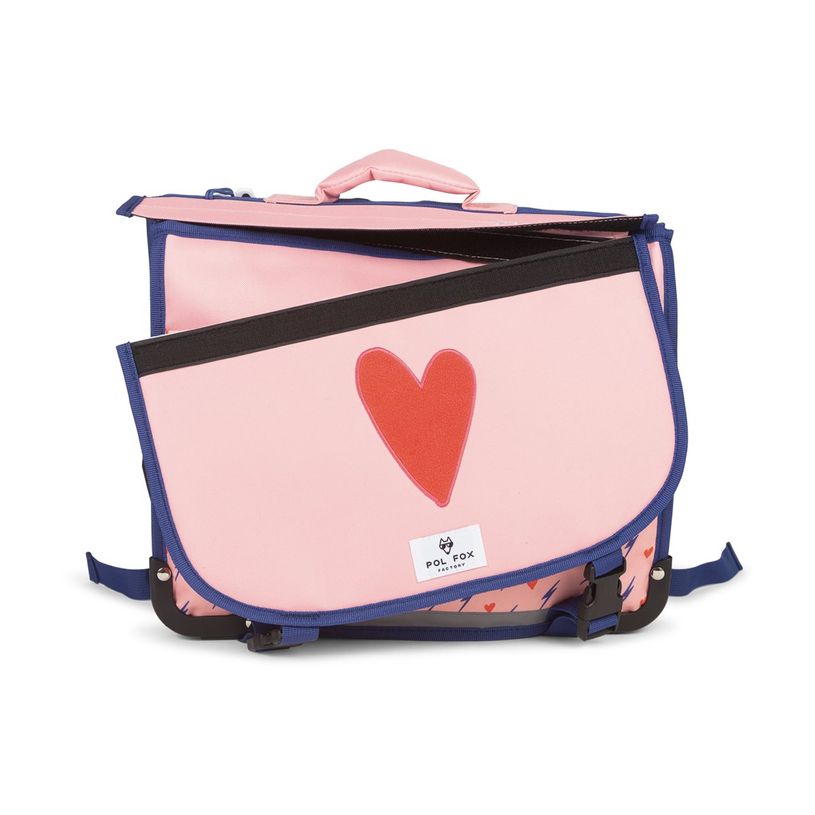 3663842008206-Cartable réversible Heart - 38 cm - 2 compartiments - rose - Pol Fox-P_405164604_11-18