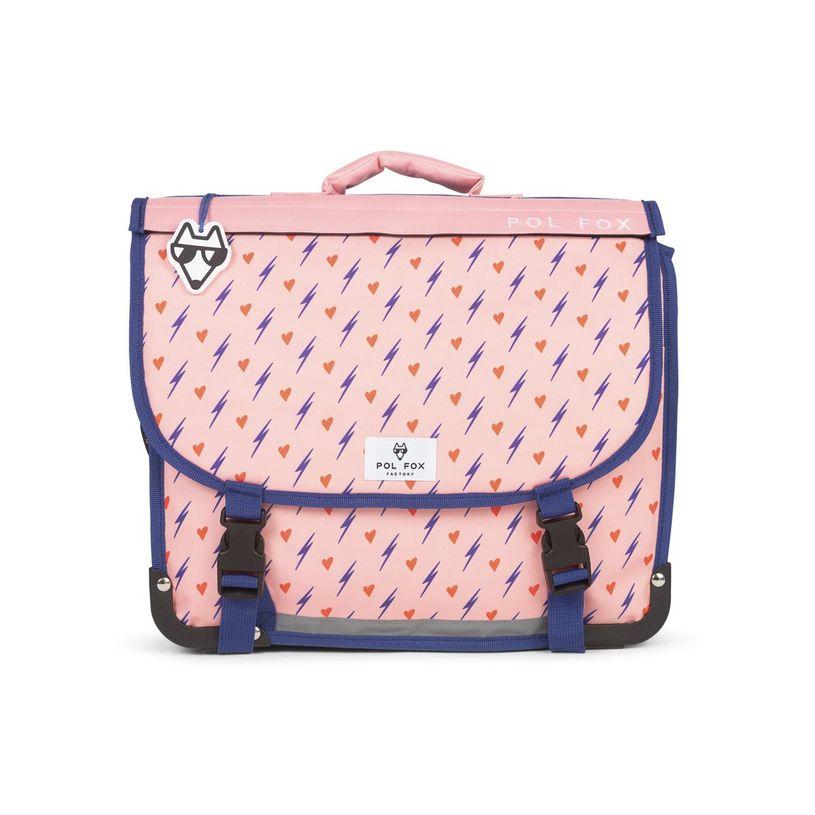 3663842008206-Cartable réversible Heart - 38 cm - 2 compartiments - rose - Pol Fox-P_405164604_17-10