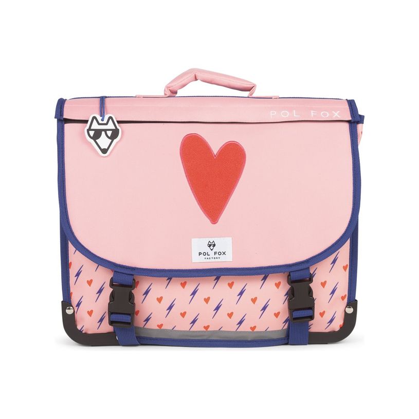 3663842008206-Cartable réversible Heart - 38 cm - 2 compartiments - rose - Pol Fox-P_405164604_9-16