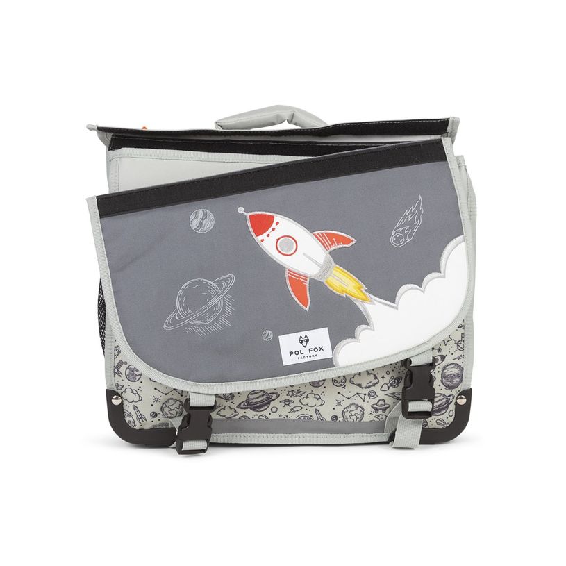 3663842008329-Cartable maternelle réversible Rocket - 35 cm - 1 compartiment - gris - Pol Fox-P_405164609_16-11