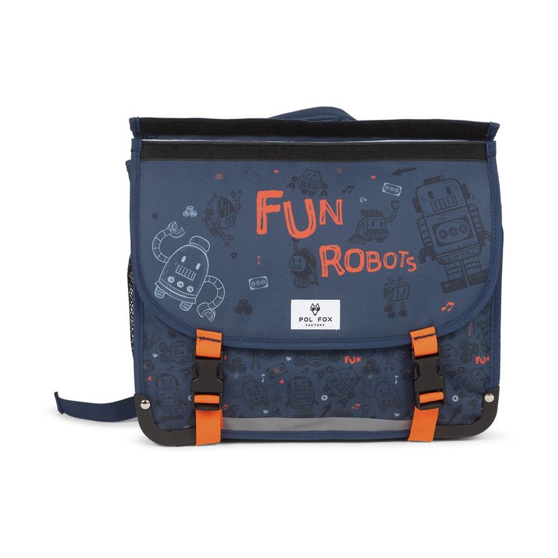 3663842008435-Cartable maternelle réversible Robot - 35 cm - 1 compartiment - bleu - Pol Fox-P_405164611_12-7