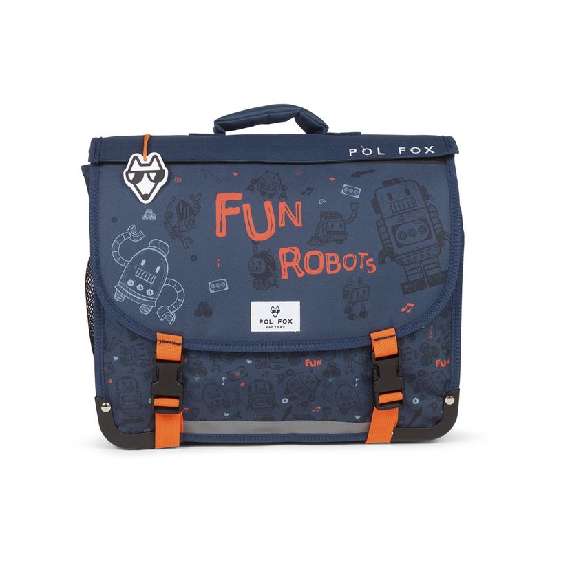 3663842008435-Cartable maternelle réversible Robot - 35 cm - 1 compartiment - bleu - Pol Fox-P_405164611_13-8