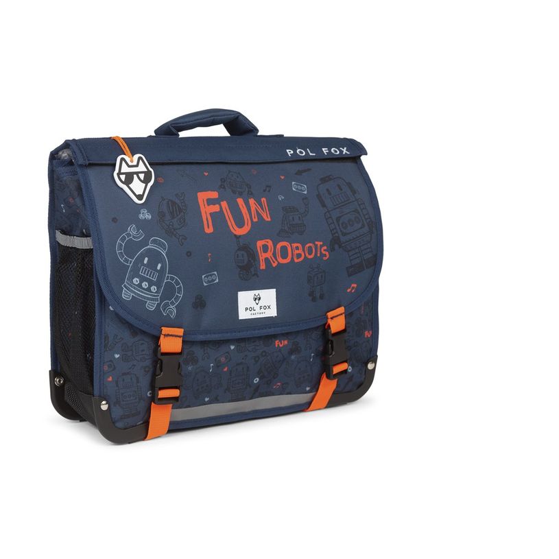 3663842008435-Cartable maternelle réversible Robot - 35 cm - 1 compartiment - bleu - Pol Fox-P_405164611_14-9