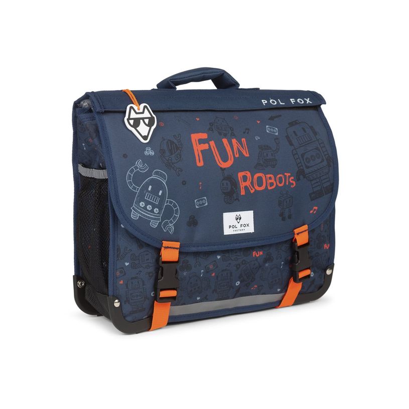 3663842008435-Cartable maternelle réversible Robot - 35 cm - 1 compartiment - bleu - Pol Fox-P_405164611_8-16
