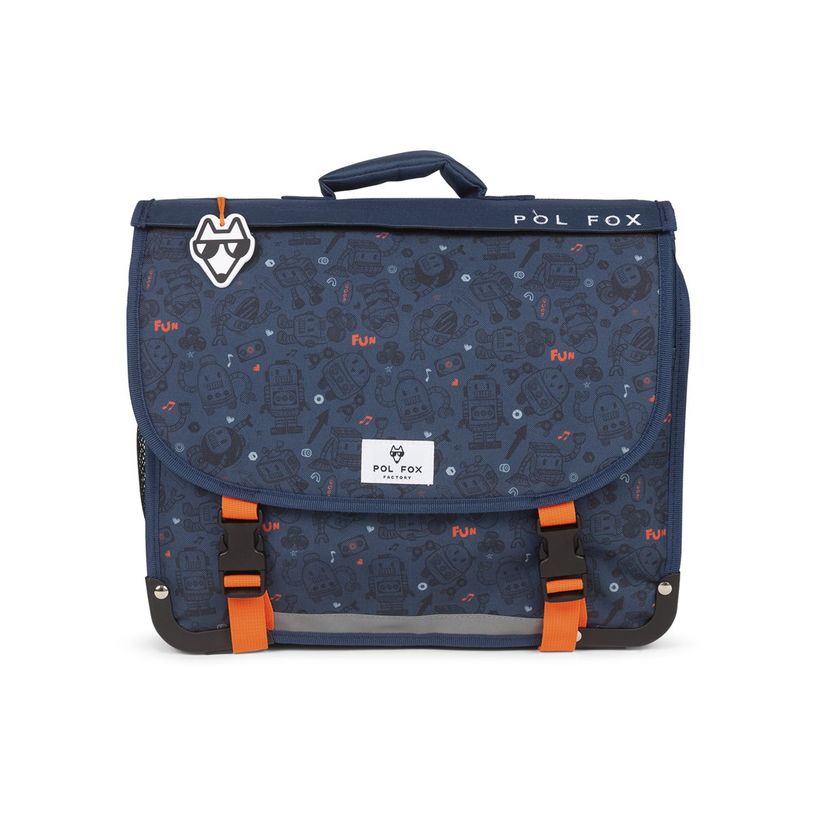 3663842008435-Cartable maternelle réversible Robot - 35 cm - 1 compartiment - bleu - Pol Fox-P_405164611_9-12