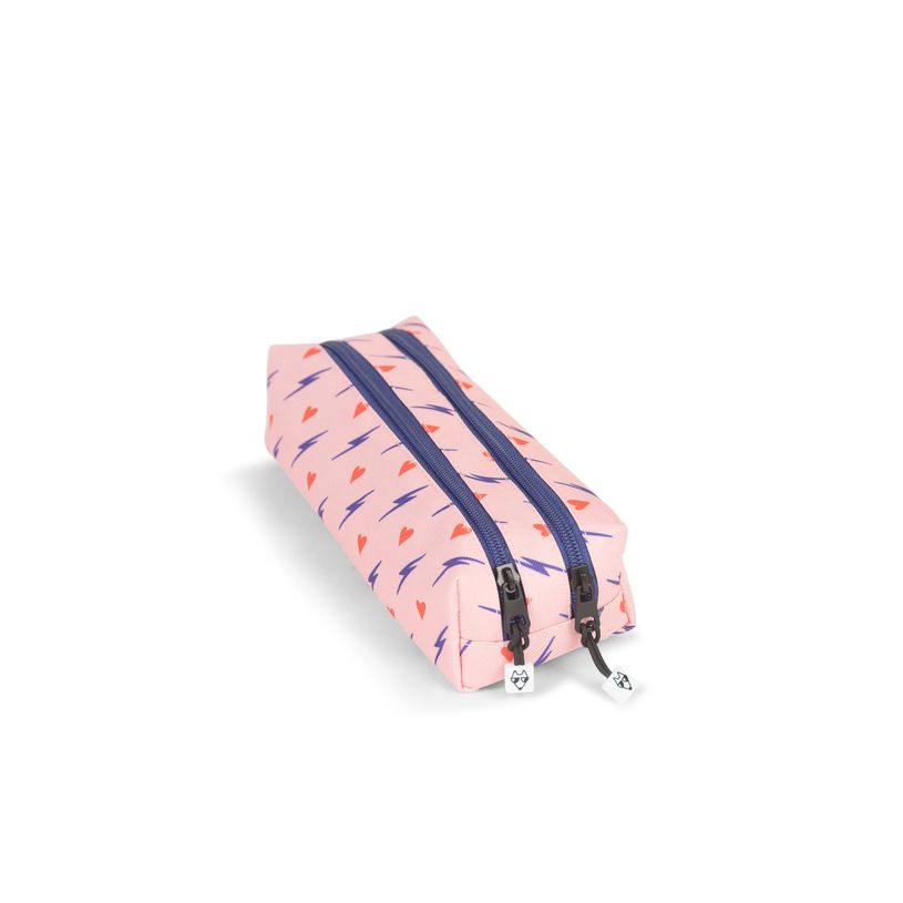 3663842008251-Trousse Heart - 2 compartiments - rose - Pol Fox-P_405164621_2-1