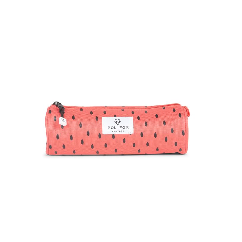 3663842008183-Trousse ronde Tutti Frutti - 1 compartiment - rouge - Pol Fox-P_405164630_1-0