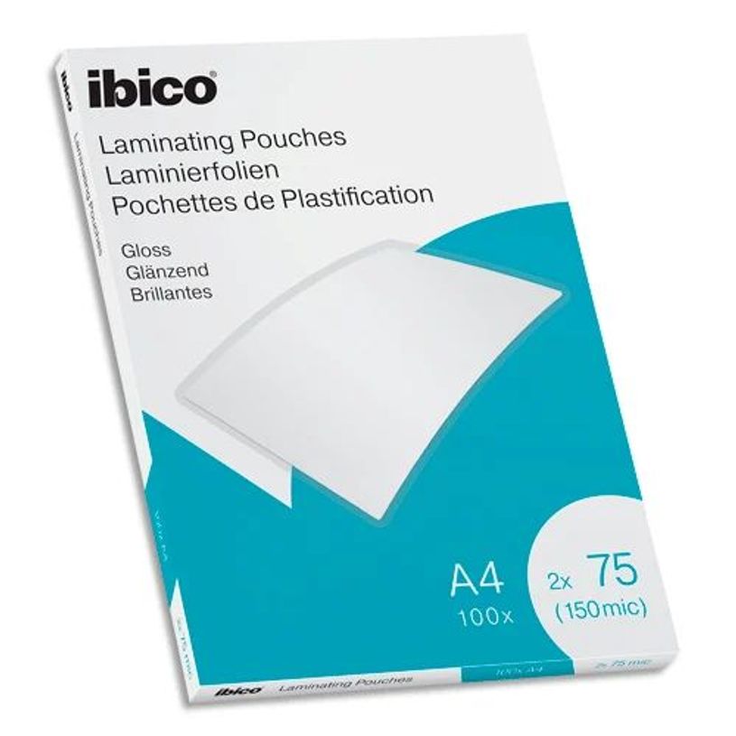 4049793065915-IBICO Pack de 100 pochettes de plastification brillantes A4, 75 microns-P_405164640_1-0