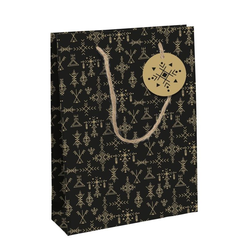 5033601012757-Clairefontaine Kraft - Sac cadeau - grand - 26.5 cm x 14 cm x 33 cm - tanit - noir-P_405164702_1-0