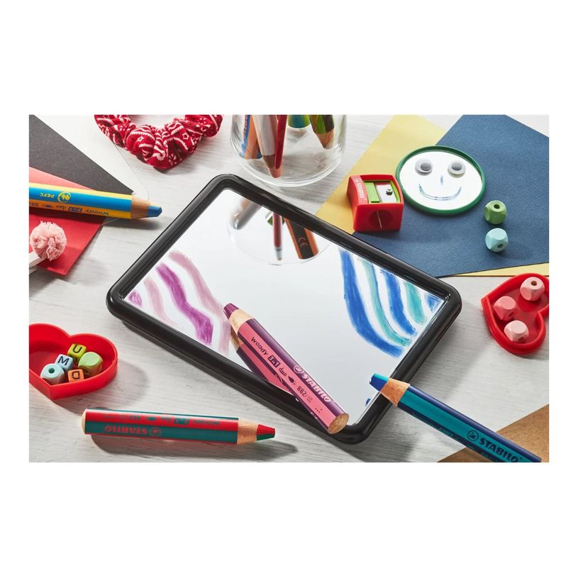 4006381603690-STABILO woody 3 in 1 duo - Crayon de couleur - rouge/vert foncé-P_405164793_2-2