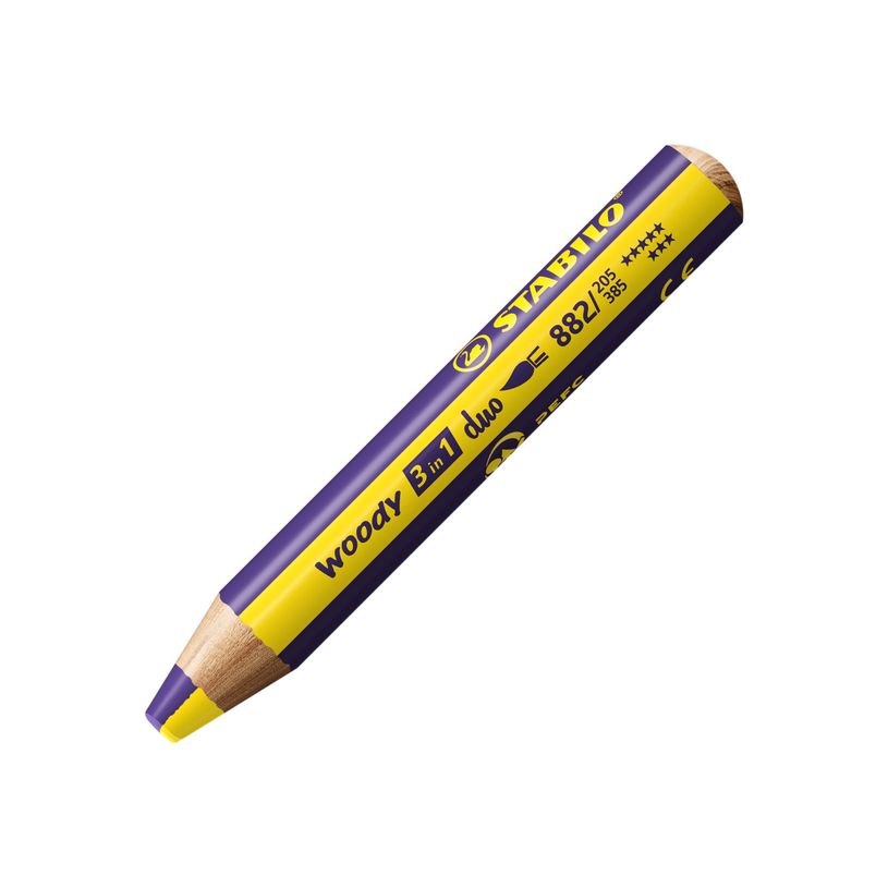4006381603737-STABILO woody 3 in 1 duo - Crayon de couleur - jaune/violet-P_405164797_1-0