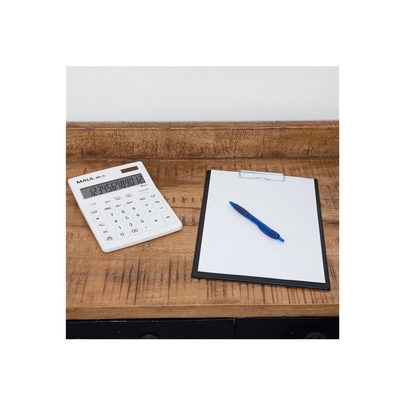 4002390091336-Calculatrice Maul MXL 12 - 12 chiffres - panneau solaire et pile - blanc-P_405164914_2-1