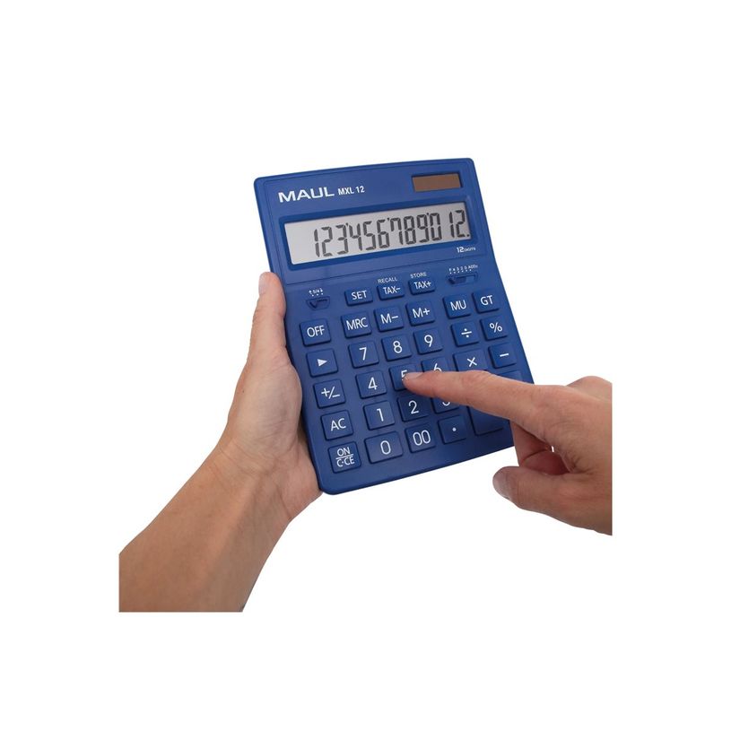 4002390091282-Calculatrice Maul MXL 12 - 12 chiffres - panneau solaire et pile - bleu-P_405164915_2-2