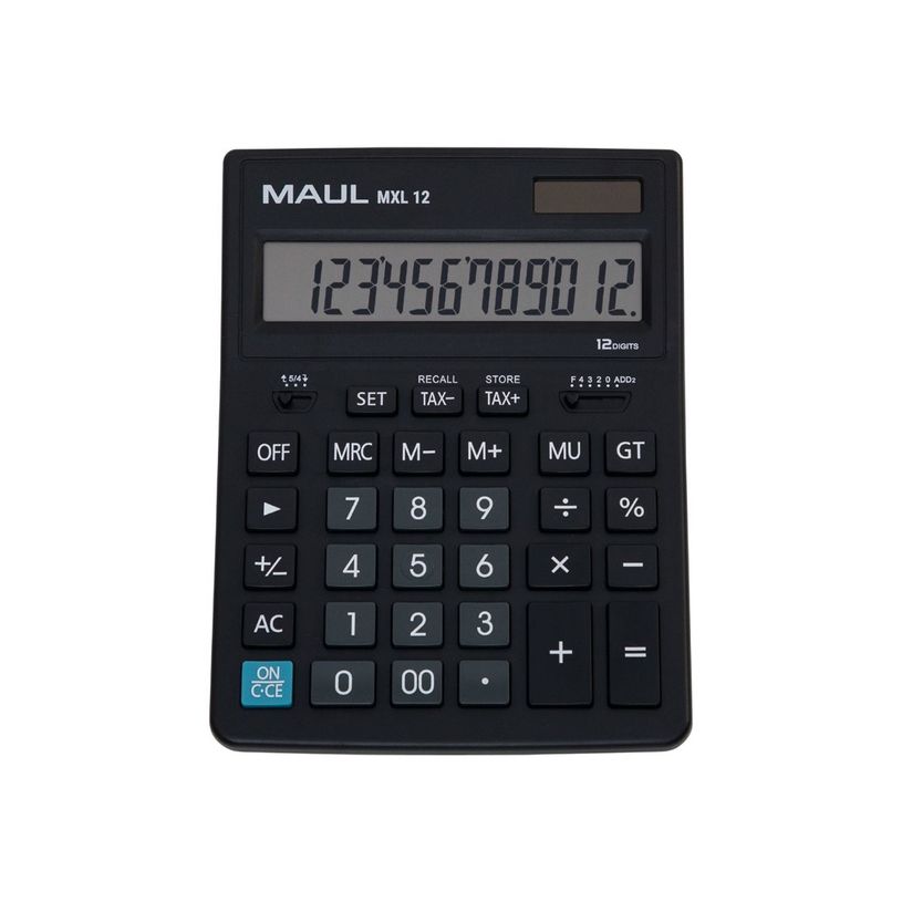 4002390085915-Calculatrice de bureau Maul MXL 12 - 12 chiffres - panneau solaire et pile - noir-P_405164916_1-0