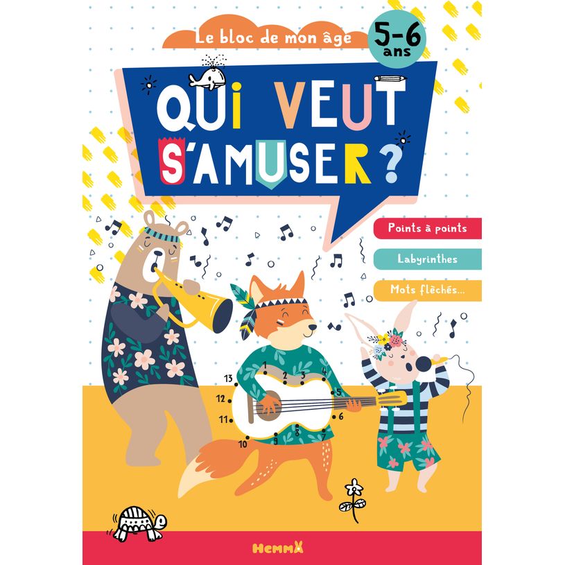 9782508051951-Le Bloc de mon âge 5-6 Ans - Qui veut s'amuser : Animaux Musique - Points à Points - Lab-P_405164983_1-0