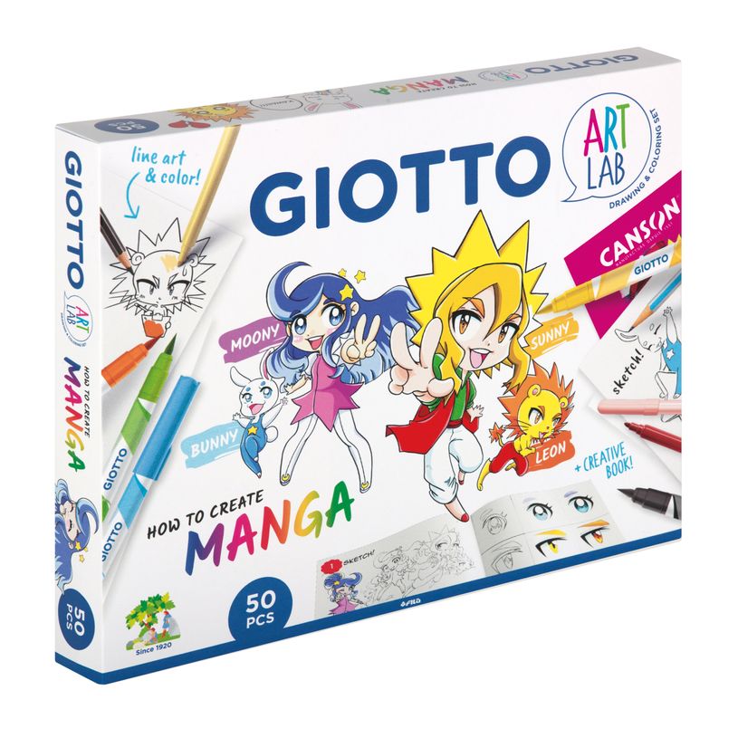8000825051968-GIOTTO Set Créatif Art Lab Manga 50 pièces--0