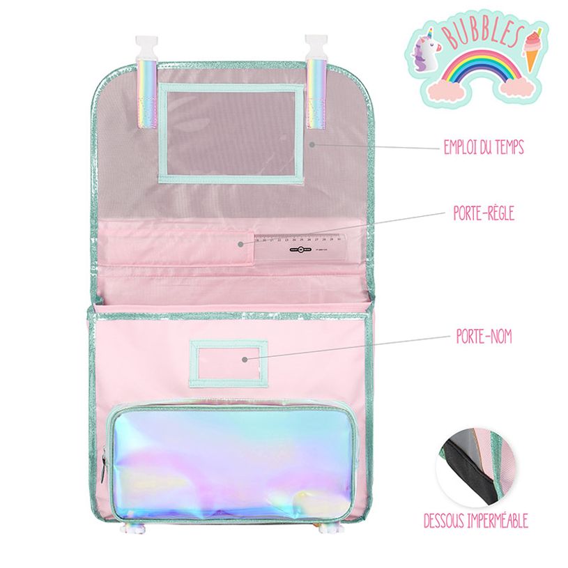 3135253283133-Cartable 38 cm Bubbles - 2 compartiments - Viquel--4