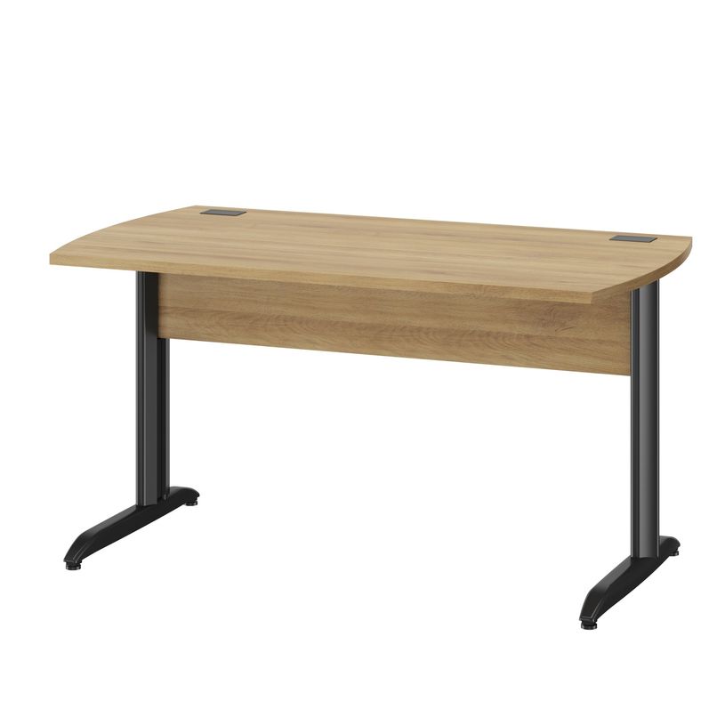 3483601225558-Bureau JAZZ+ - 160 cm - Pieds métal - chêne du bocage-P_405165100_1-0