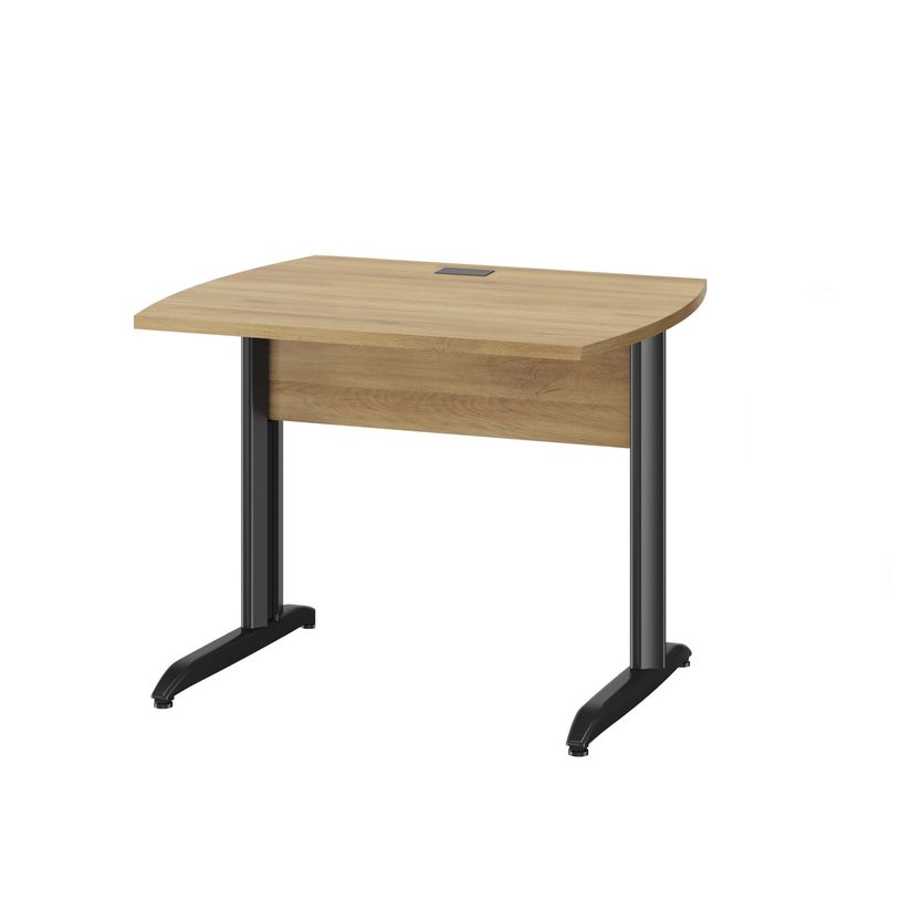 3483601225503-Bureau JAZZ+ - 80 cm - Pieds métal - chêne du bocage-P_405165104_1-0