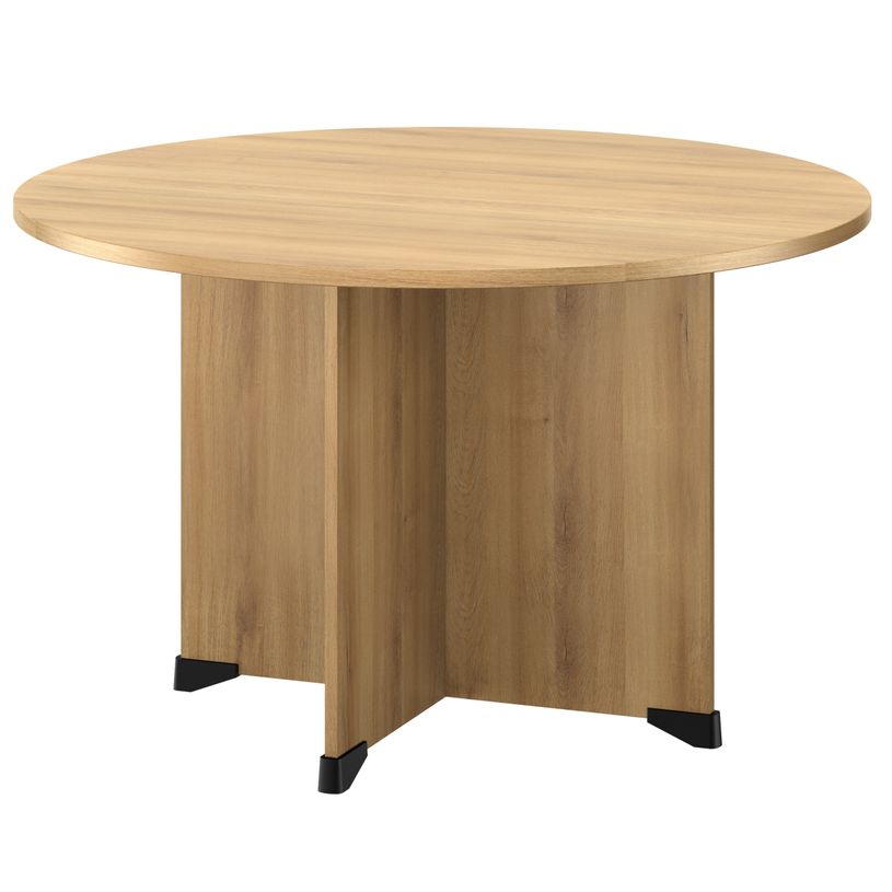 3483601225701-Table de réunion ronde JAZZ+ - 120 cm - chêne du bocage-P_405165125_1-0