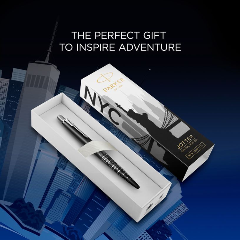 3026981875540-Parker Jotter - Stylo bille - Édition spéciale NYK - Noir Finition chrome - Encre Bleue -P_405165126_1-0