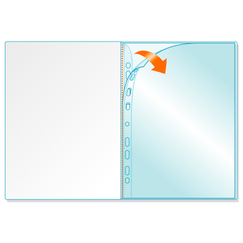 3045050349409-Oxford Quick'In - Bloc de 60 pochettes perforées - A4 - lisse - pour 25 feuilles-P_405165173_3-2