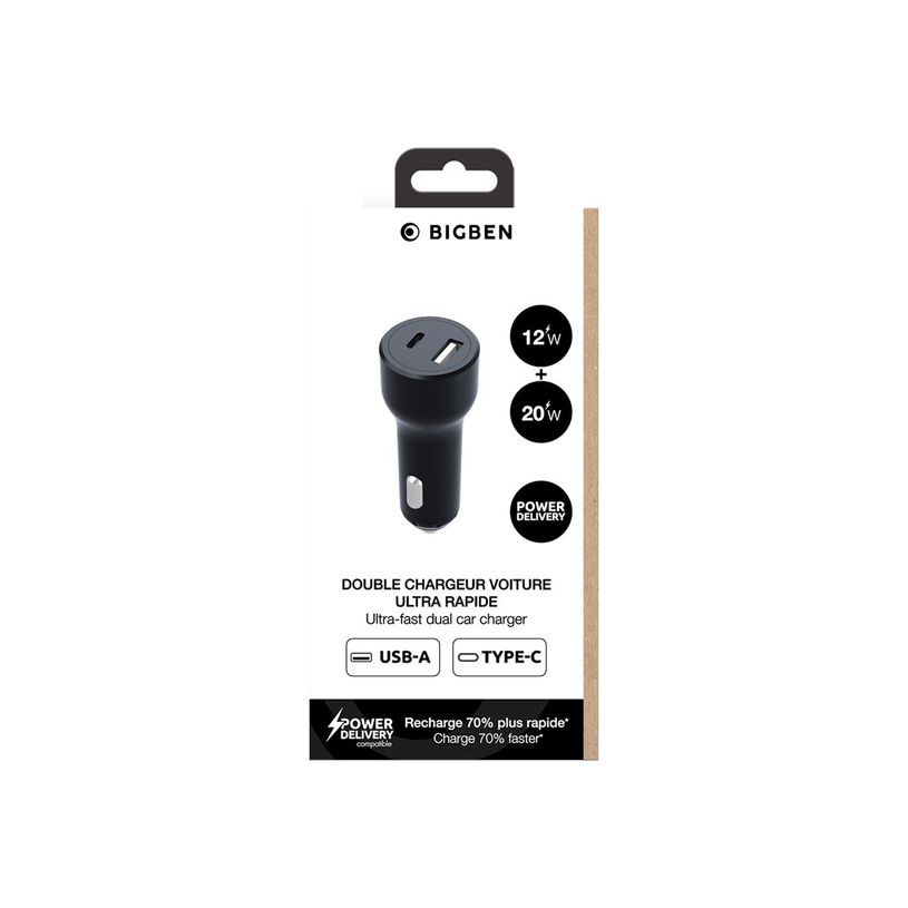 3571211501084-BigBen Connected - Chargeur allume cigare pour voiture - USB A+C (12+20W) - noir-P_405165216_1-1
