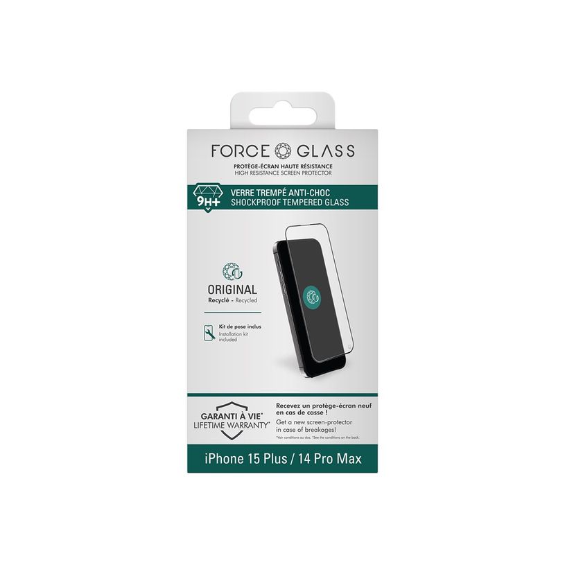 3571211513285-Force Glass Original - Protection d'écran - verre trempé pour iPhone 15 Plus-P_405165242_1-2
