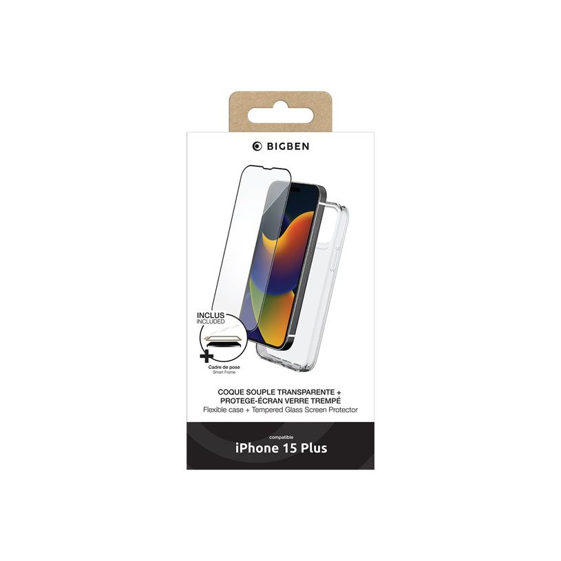 3571211510369-Bigben Connected - coque de protection + verre trempé pour Apple iPhone 15 Plus - transpa-P_405165255_1-1
