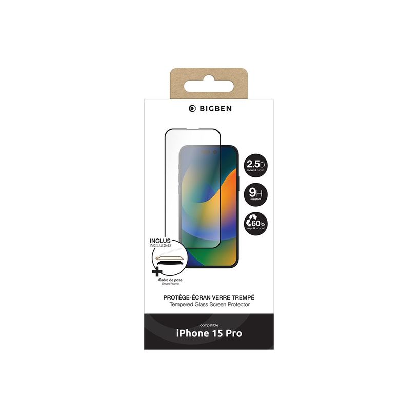 3571211510314-BigBen CONNECTED - Protection d'écran - verre trempé pour iPhone 15 Pro-P_405165266_1-2