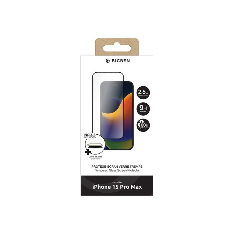 3571211510338-BigBen CONNECTED - Protection d'écran - verre trempé pour iPhone 15 Pro Max-P_405165267_2-2