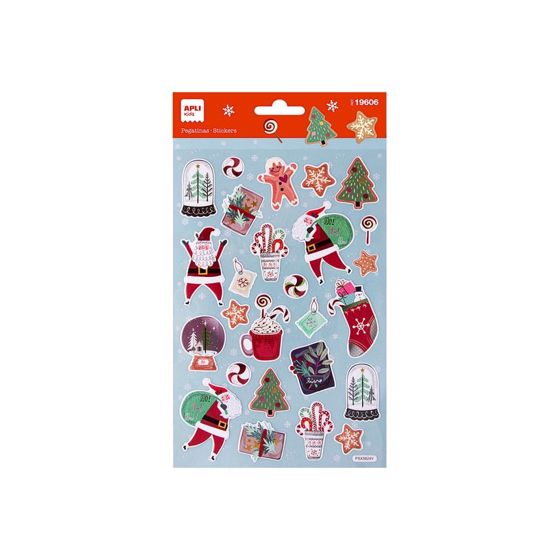 8410782196068-Apli Kids Christmas Ho ho ho - Jeu d'adhésifs de décoration - 27 pièces - permanent-P_405165285_1-0