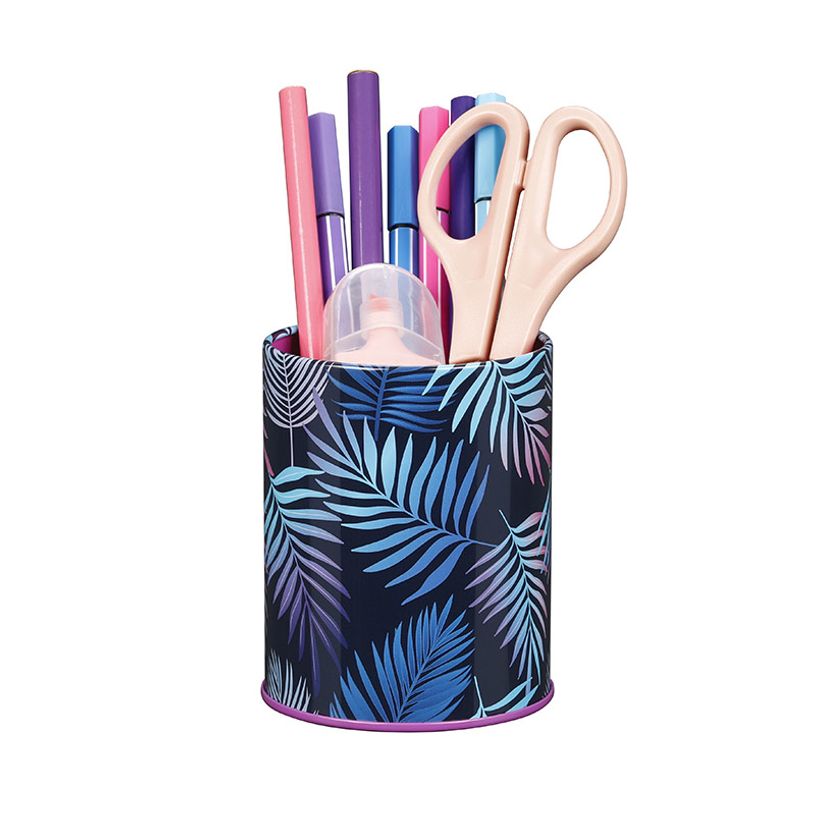 3135250994643-Pot à crayons métal tropical bleu - 9,5 x 7,5 cm - Viquel-P_405165361_3-2