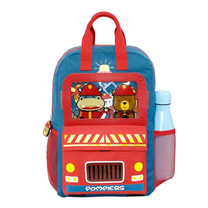 3135256273643-Sac à dos maternelle Mini Pompier - 1 compartiment - bleu - Viquel-P_405165373_4-3