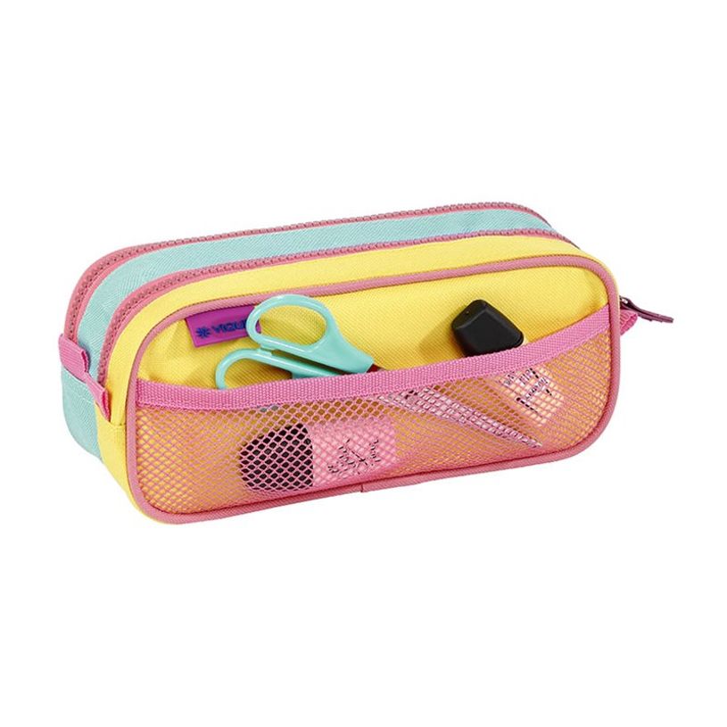 3135258773707-PORTATODO VIQUEL ROLLER DISCO 2 COMPARTIMENTOS ROSA AMARILLO TRANSPARENTE-P_405165393_1-4