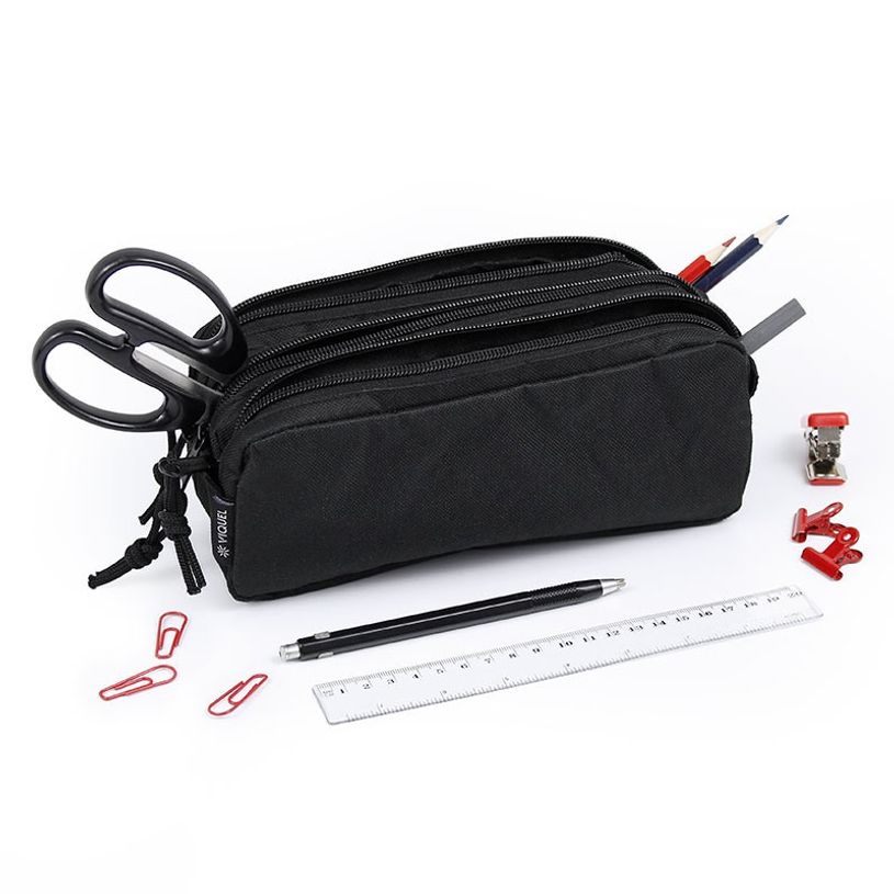 3135250979558-Trousse Trizip - 3 compartiments - noir - Viquel-P_405165421_4-3