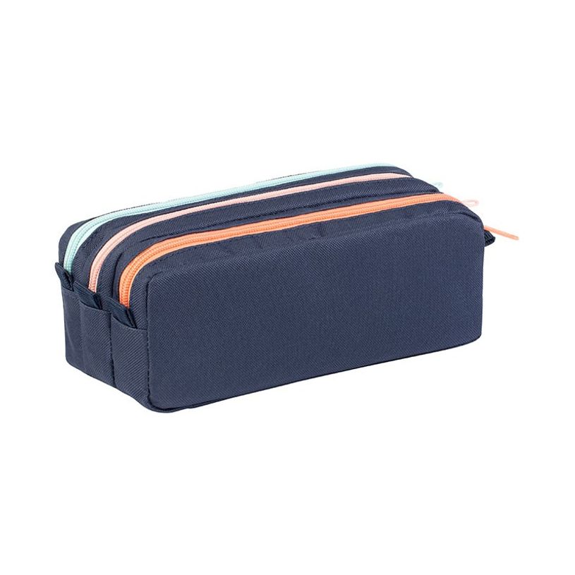 3135250997576-Trousse Trizip - 3 compartiments - 2 modèles : bleu marine ou gris - Viquel-P_405165509_4-3