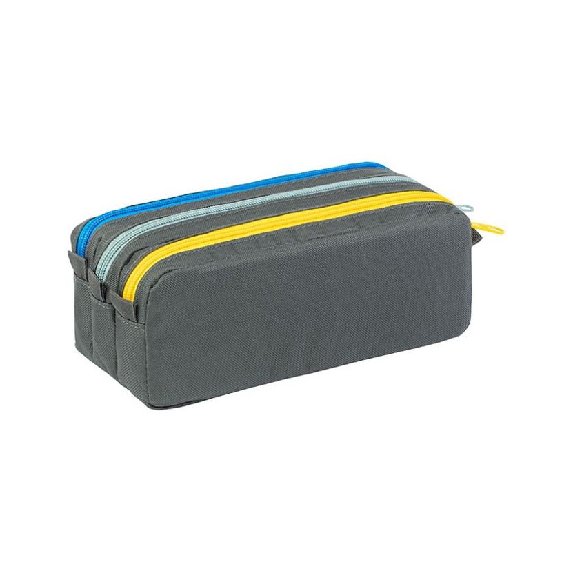 3135250997576-Trousse Trizip - 3 compartiments - 2 modèles : bleu marine ou gris - Viquel-P_405165509_5-4