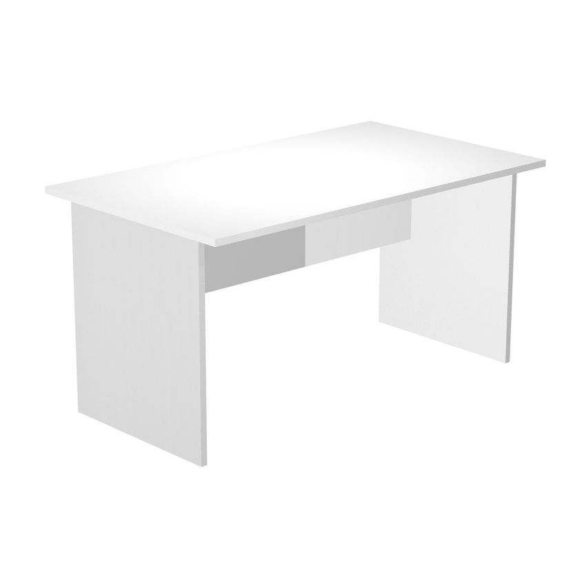 7331920000089-Bureau droit Trend - L120 - Pieds panneaux - plateau blanc-P_405165548_1-0