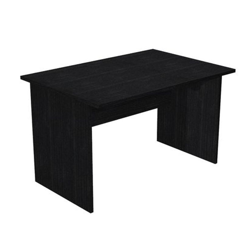 7331920000119-Bureau droit Trend - L120 - Pieds panneaux - plateau imitation frêne noir-P_405165551_1-0
