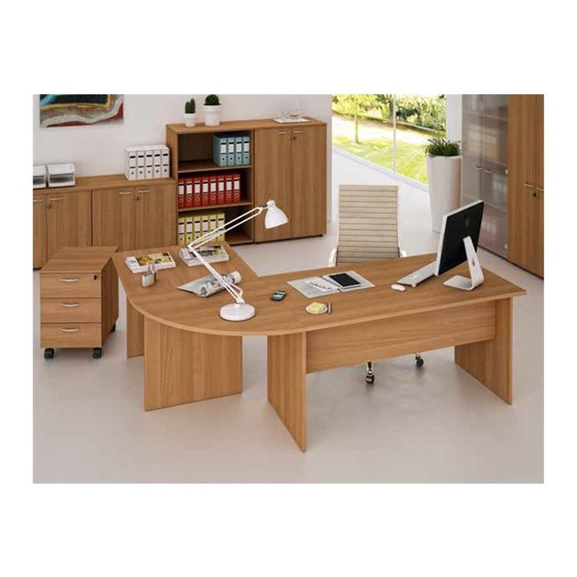 7331920000126-Bureau droit Trend - L120 - Pieds panneaux - plateau gris-P_405165552_2-2