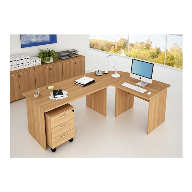 7331920000249-Bureau droit Trend - L160 - Pieds panneaux - plateau imitation hêtre-P_405165564_2-2