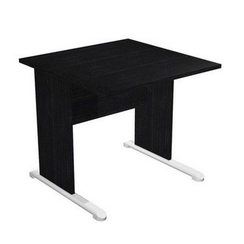 7331920000324-Bureau droit Trend - L80 - Pieds bois - plateau imitation frêne noir-P_405165572_1-0