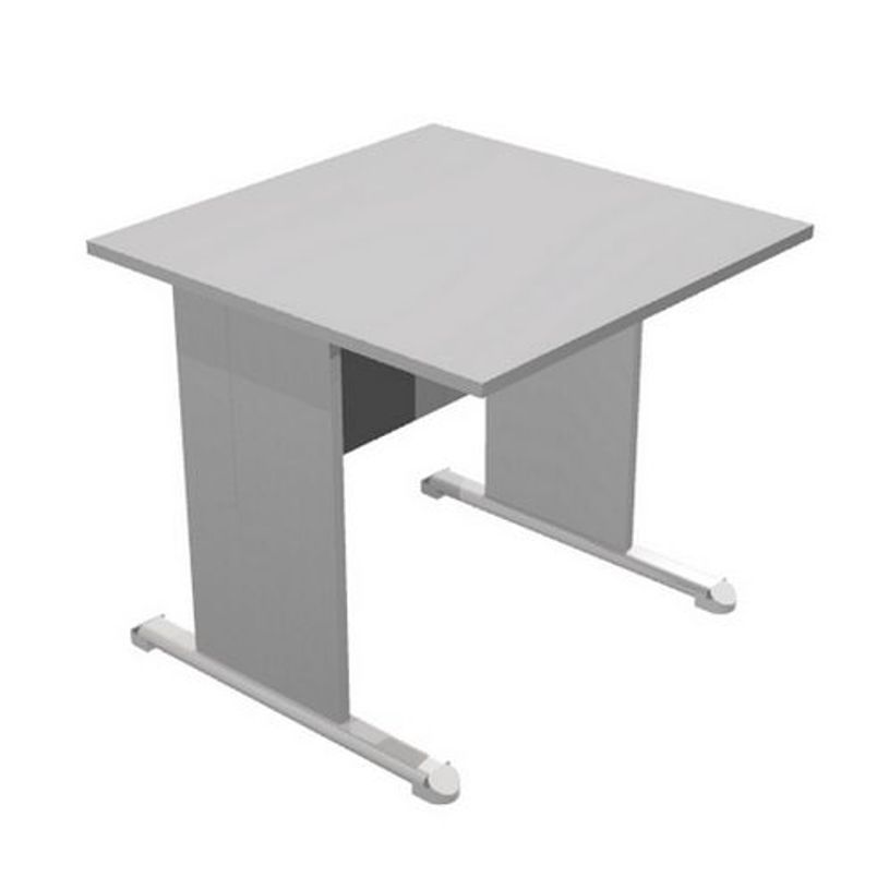 7331920000331-Bureau droit Trend - L80 - Pieds bois - plateau gris-P_405165573_1-0
