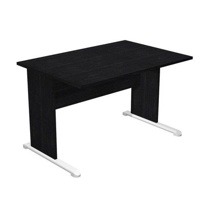 7331920000393-Bureau droit Trend - L120 - Pieds bois - plateau imitation frêne noir-P_405165579_1-0