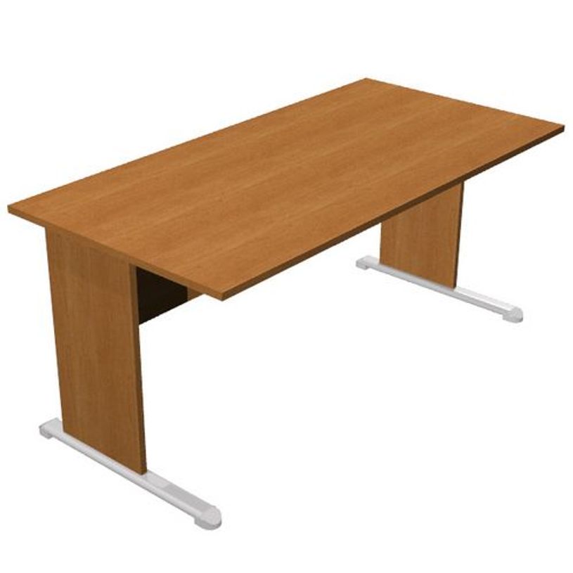 7331920000515-Bureau droit Trend - L160 - Pieds bois - plateau imitation aulne-P_405165591_1-0